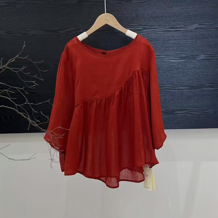 Dame Bohemian Stil lagdelt Bluse Stilla