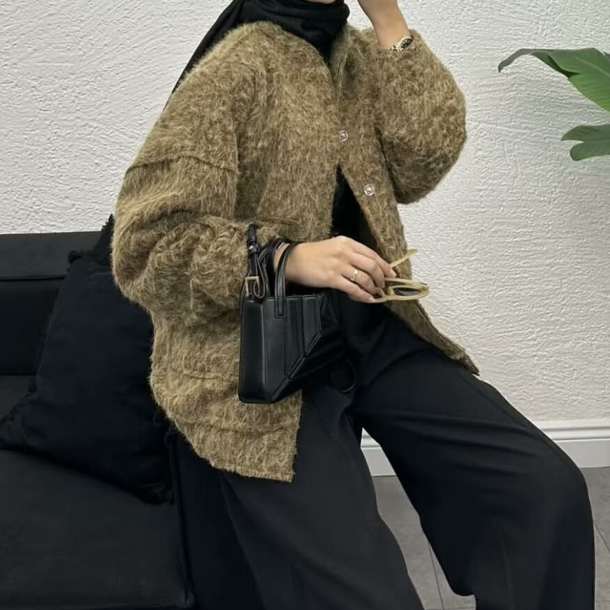 Femme Textured Oversized Cozy Jacket Stilla