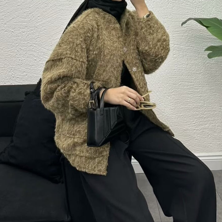Femme Textured Oversized Cozy Jacket Stilla
