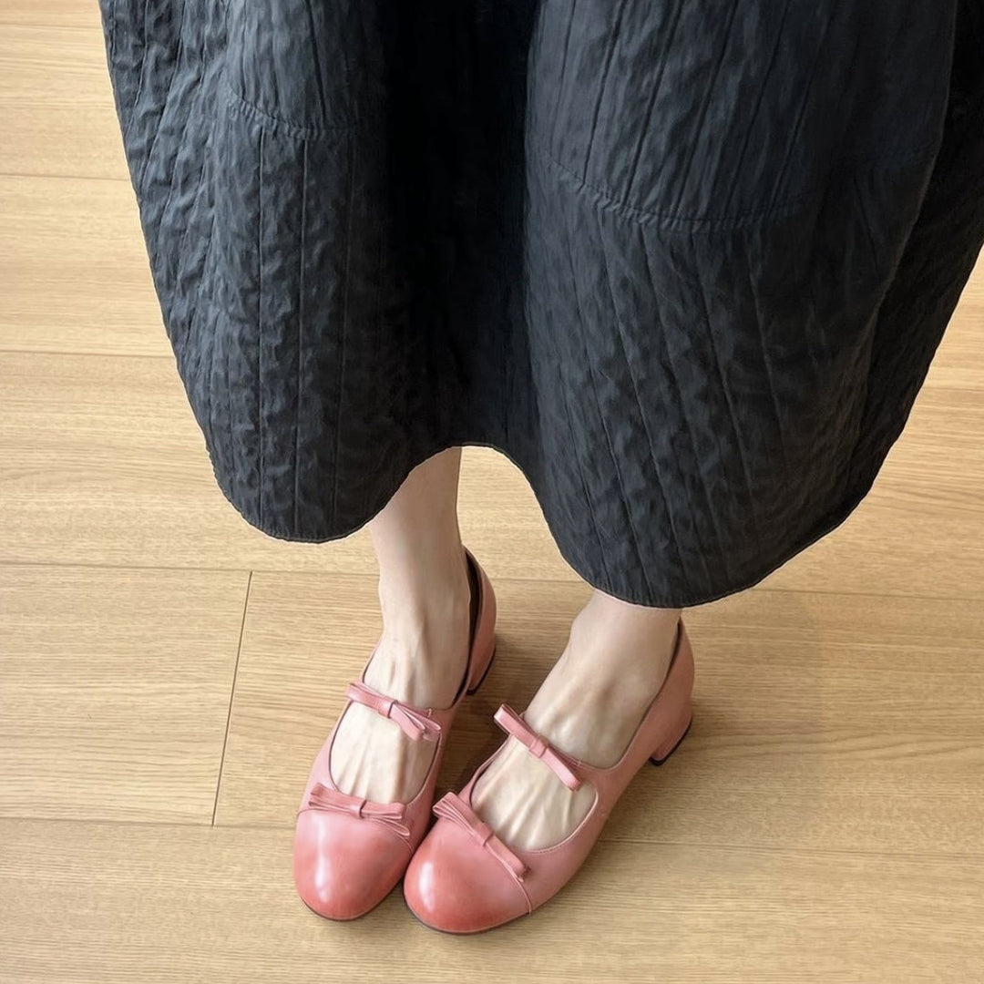 Femme Retro-Style Blokhælssko Stilla