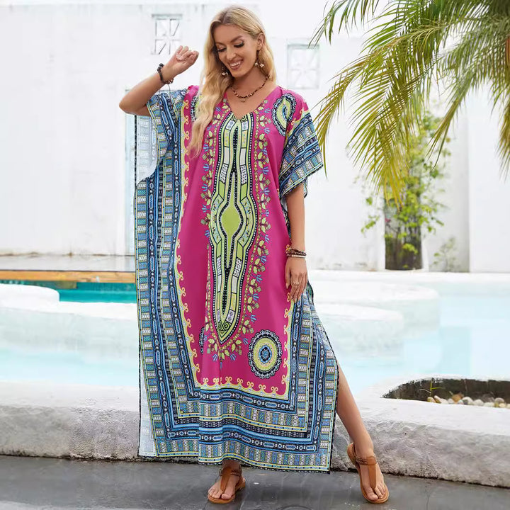 Kvinder Bohemian Maxi Kaftan Kjole Stilla