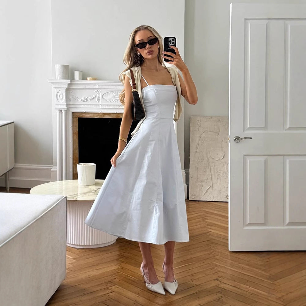 Dame Midi-kjole med elegant A-linie snit Stilla