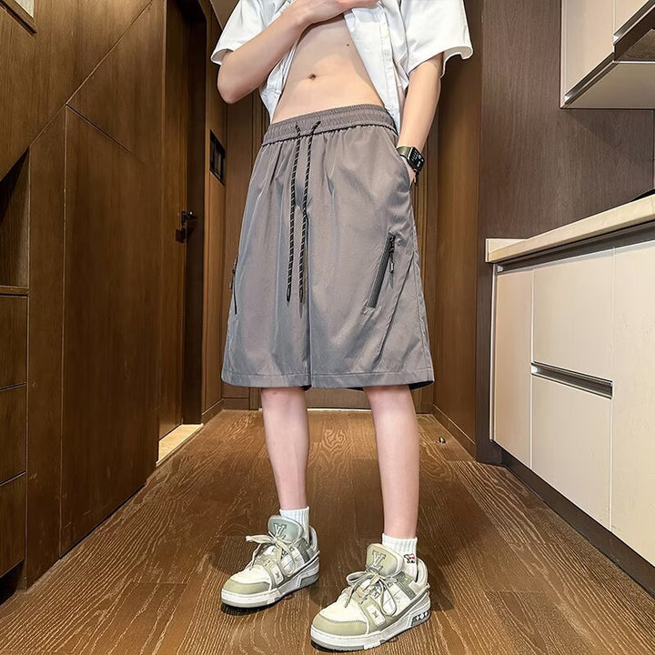 Herrer sporty shorts med elastisk talje og praktiske lynlåslommer Stilla
