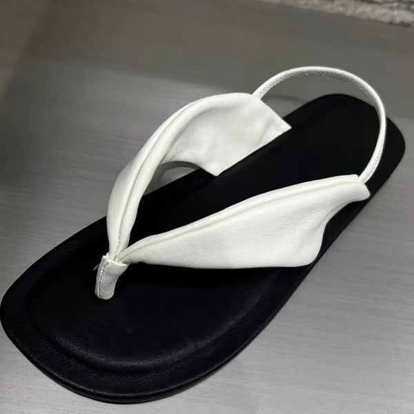 Dame Minimalistiske Tåseparator Sandaler med Justerbare Stropper Stilla