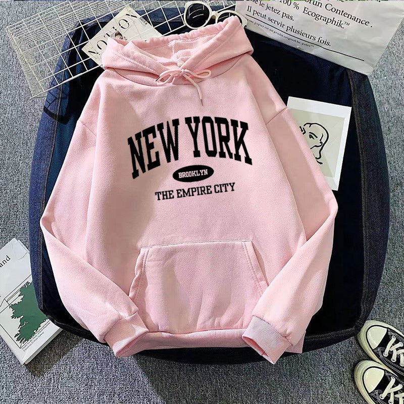 Kvinder Cozy Hoodie med New York Print Skovae