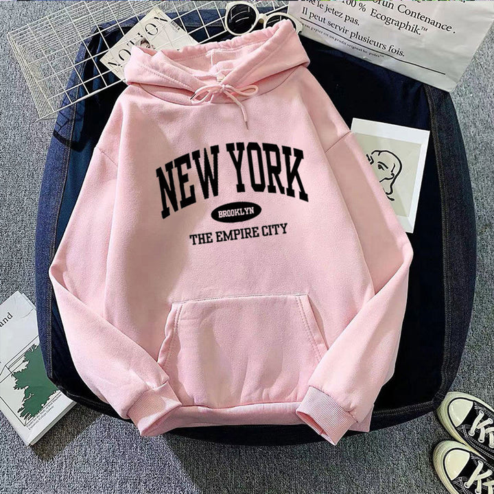 Kvinder Cozy Hoodie med New York Print Skovae