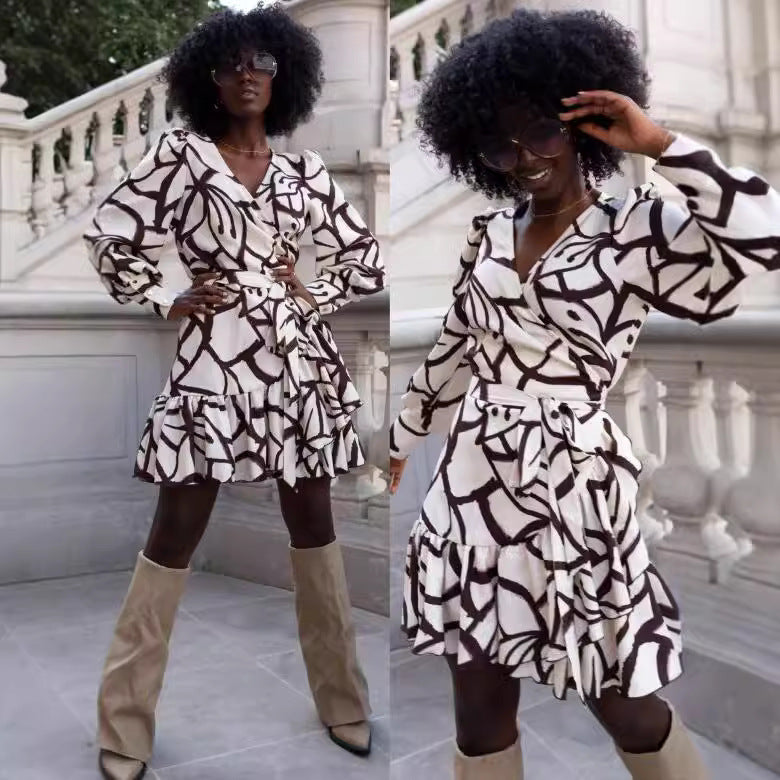 Dame flirtende leopardprint omslagskjorte Stilla