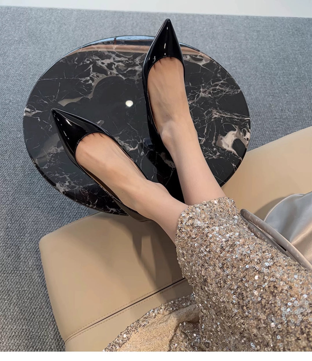 Dame elegante spidse Ballerinas Stilla
