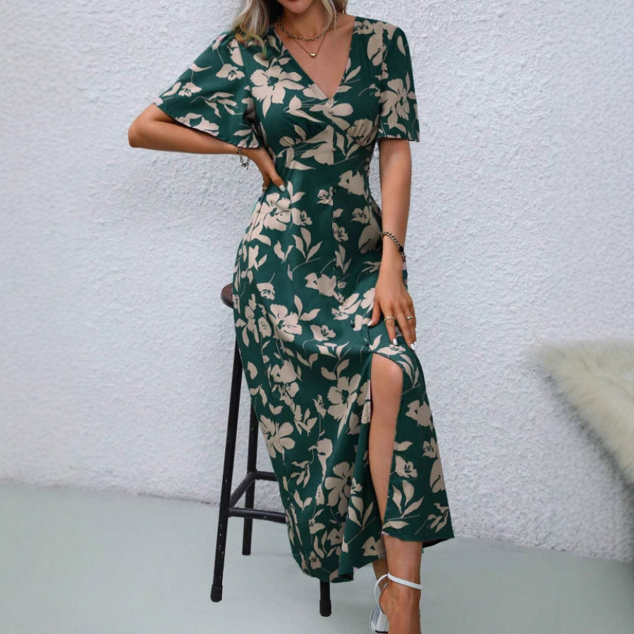 Dame maxikjole med elegant blomsterdesign Stilla