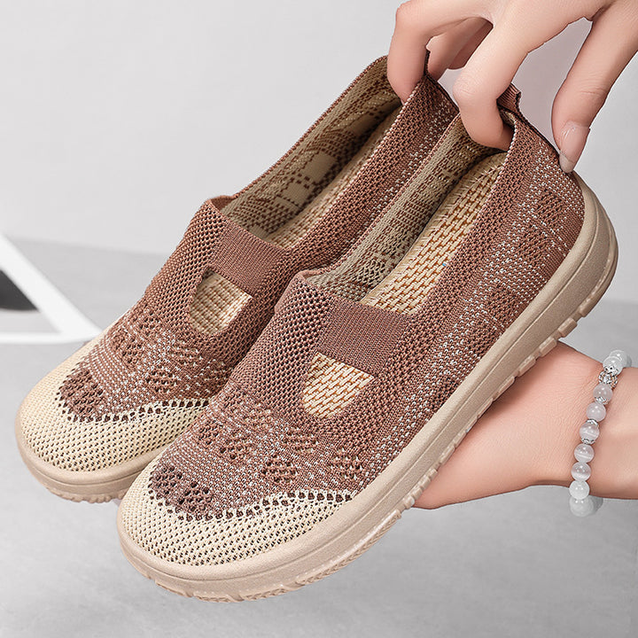 Femme Stilfulde Slip-On Gåskor med åndbart Mesh-design Stilla