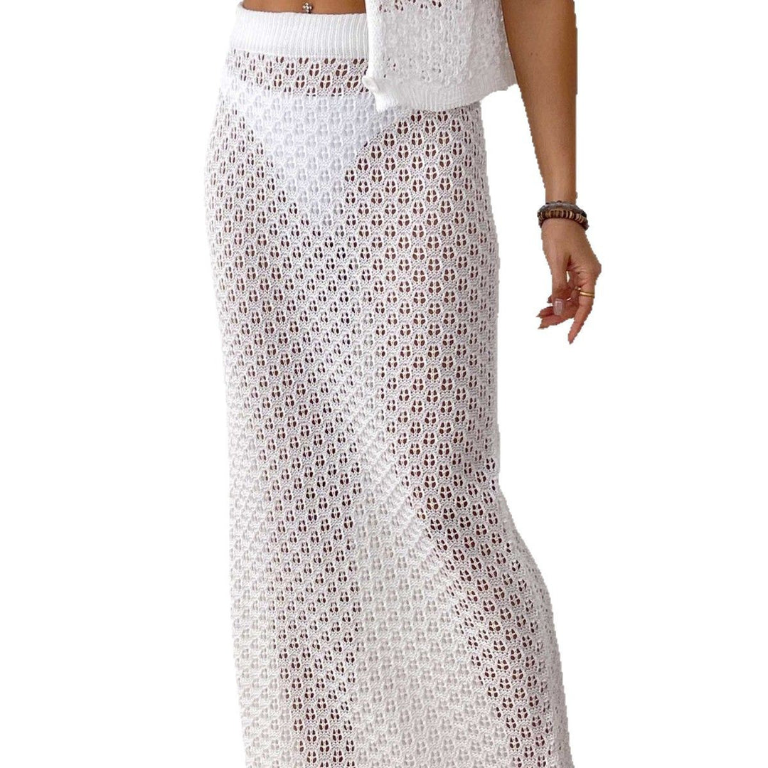 Femme Mesh Strik Maxi Nederdel Stilla