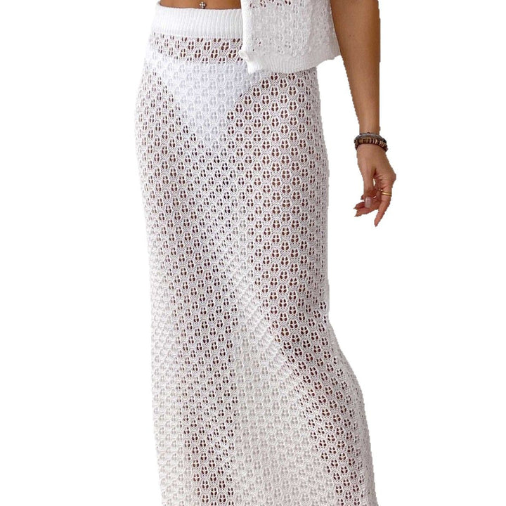 Femme Mesh Strik Maxi Nederdel Stilla