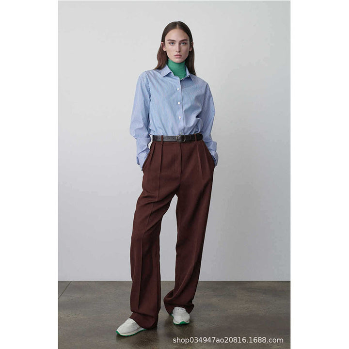 Kvindernes stribede bluse i moderne oversized snit Stilla