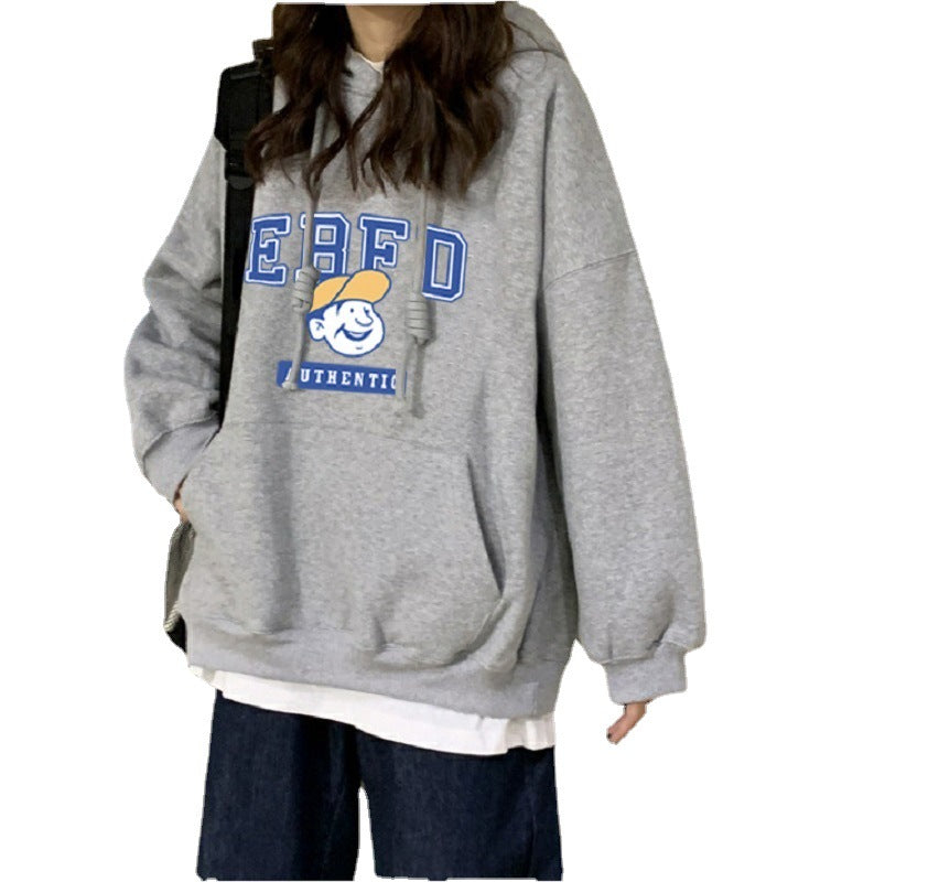 Dame hoodie med unikt logo print Skovae