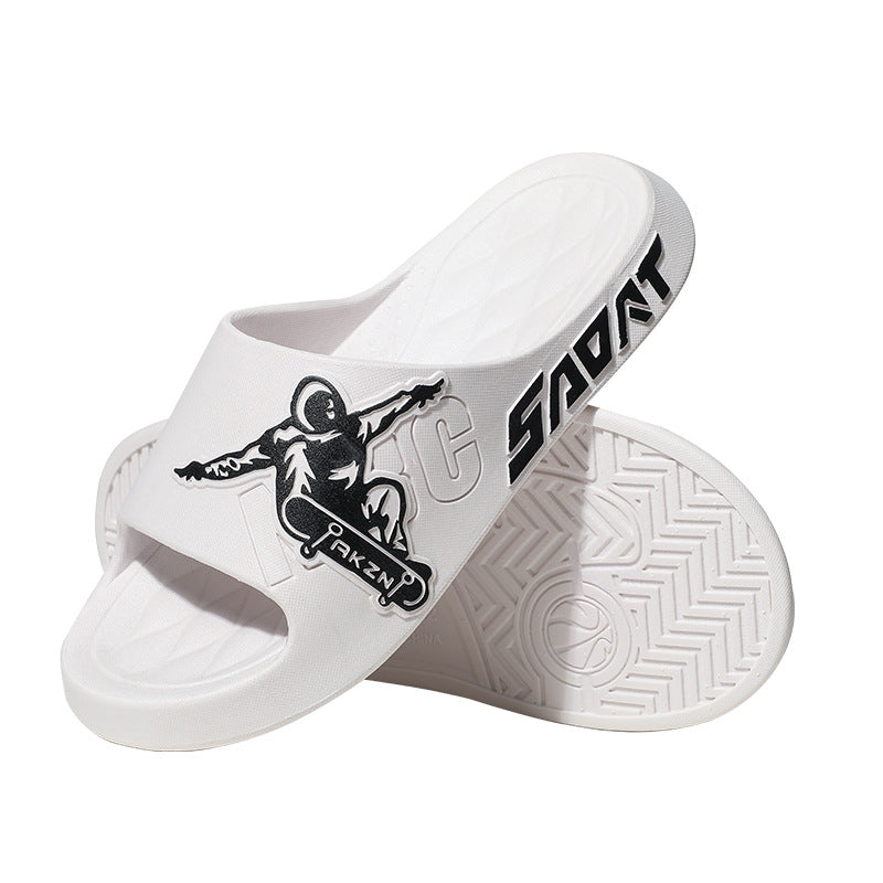 Dame Sporty Badetøfler i Skate-Design Stilla