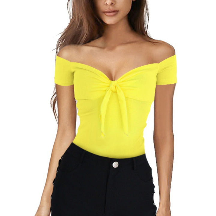 Dame Off-Shoulder Knotenoberdel Stilla