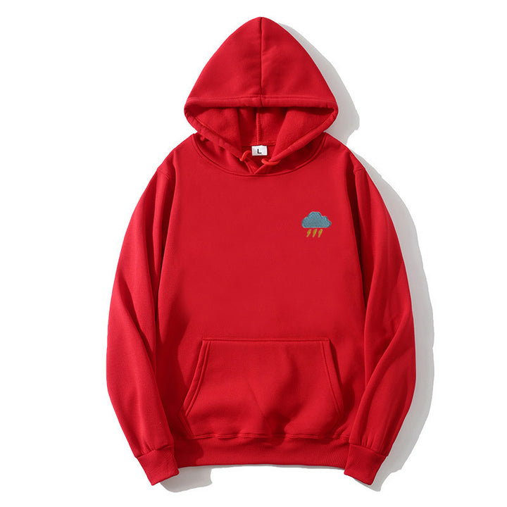 Dame hoodie med kreativ cloud design Skovae