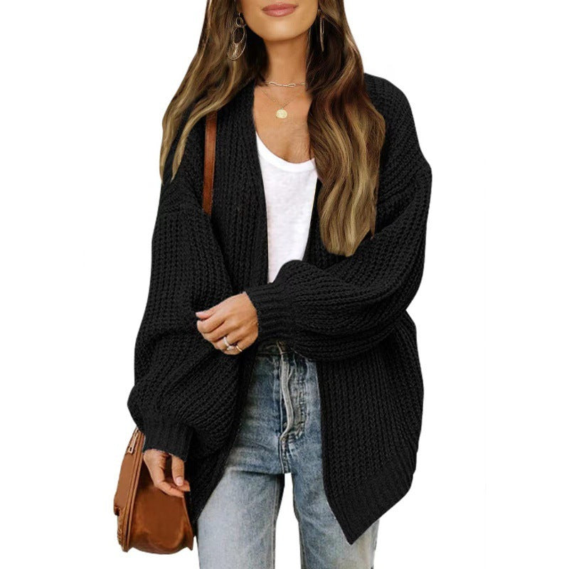 Kvinders luftige cardigan med oversized pasform og dyb V-hals Stilla