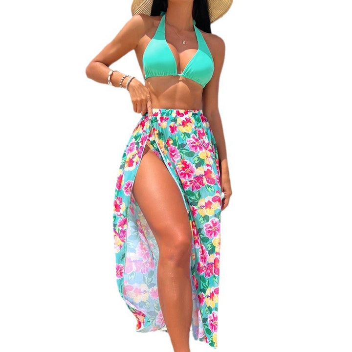 Dame Bikini-sæt med floral wikkelwrap og flettet top Stilla