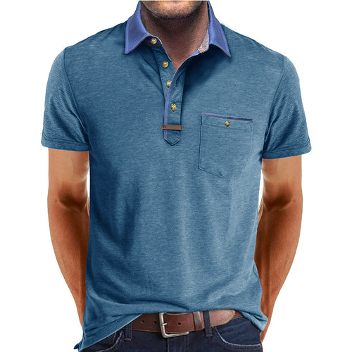 Herrer polo shirt med modekrave og praktisk brystlomme Stilla