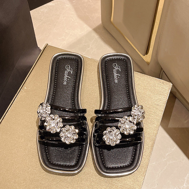Dame Elegante og pyntede sandaler med glitrende applikationer Stilla