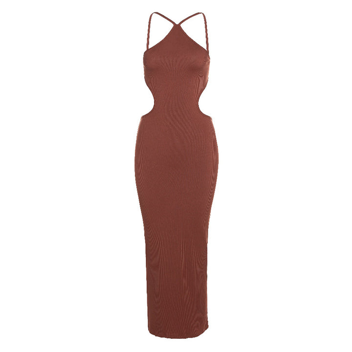 Dame Maxi Kjole med moderne Cut-Out Skovae