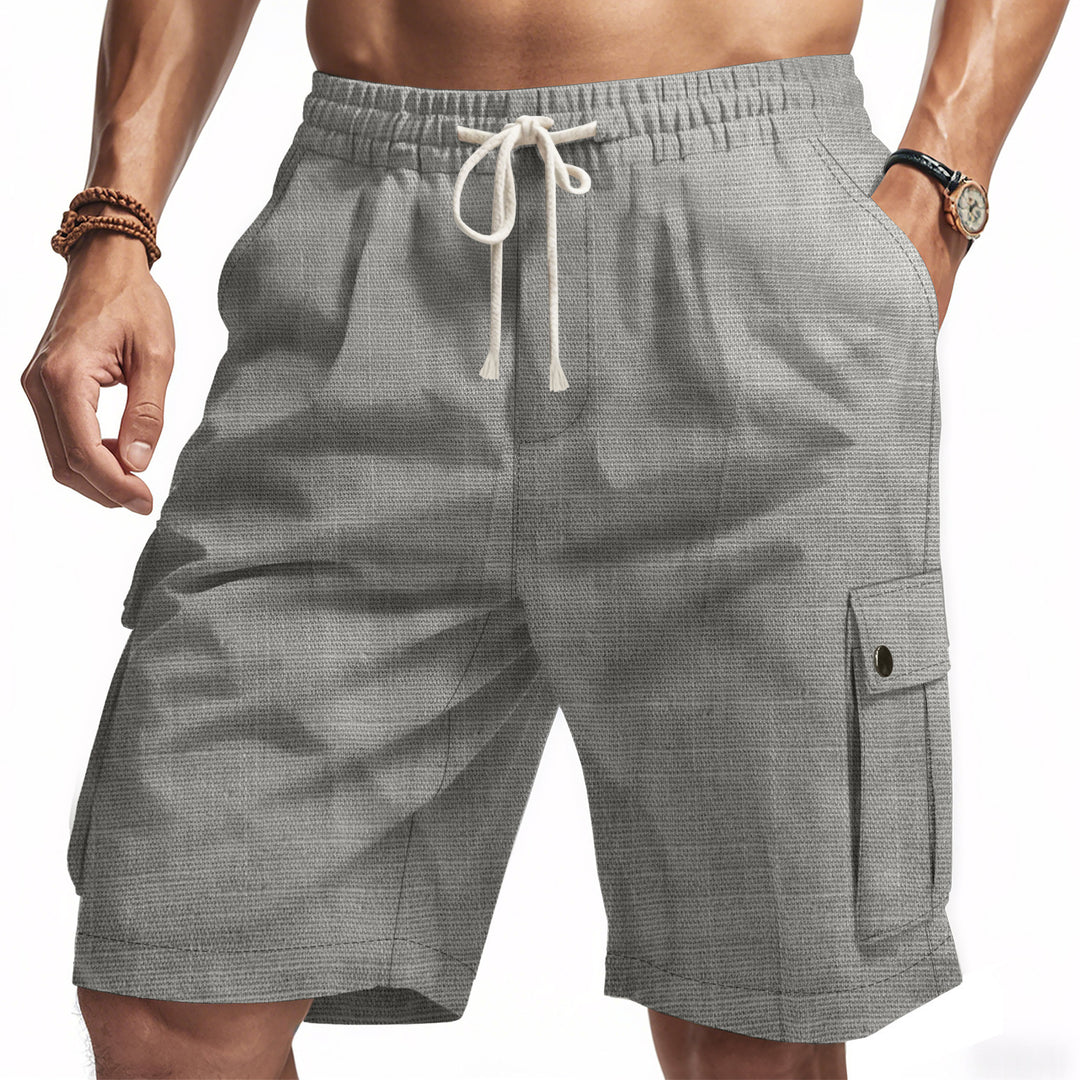 Herren lette Cargo-Bermuda med elastisk talje og snøre Skovae