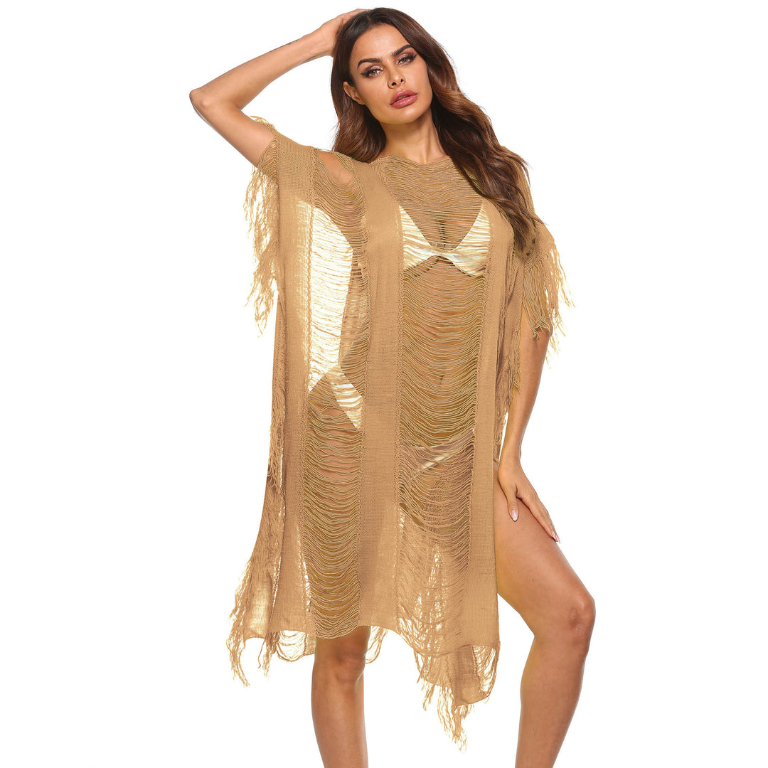 Dame Bohemian Chic Frynser Cover-Up Kaftan Stilla