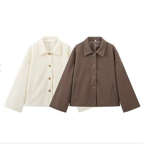 Femme Oversized Utility-jakke med knaplukning Stilla
