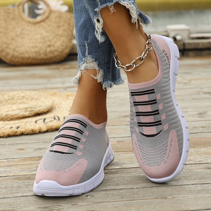 Dame Åndbare Slip-On Sneakers med fleksibelt Overmateriale og støddæmpende Sål Stilla