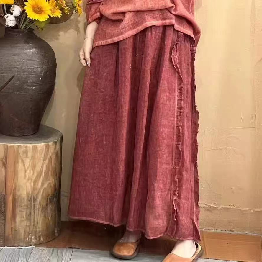 Femme Elegant Flydende Maxi-nederdel Stilla
