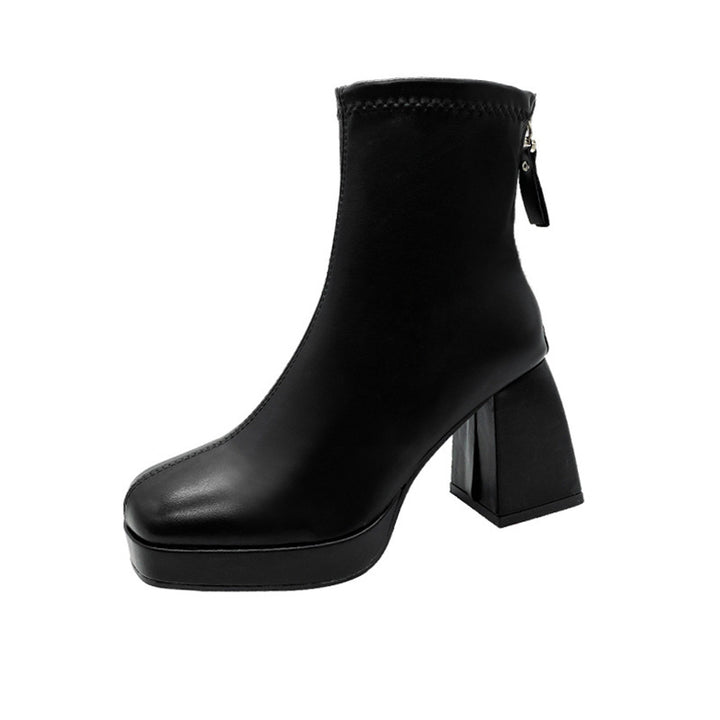 Dame Modiske Ankle Boots lavet af høj kvalitets kunstlæder med blokhælt Stilla