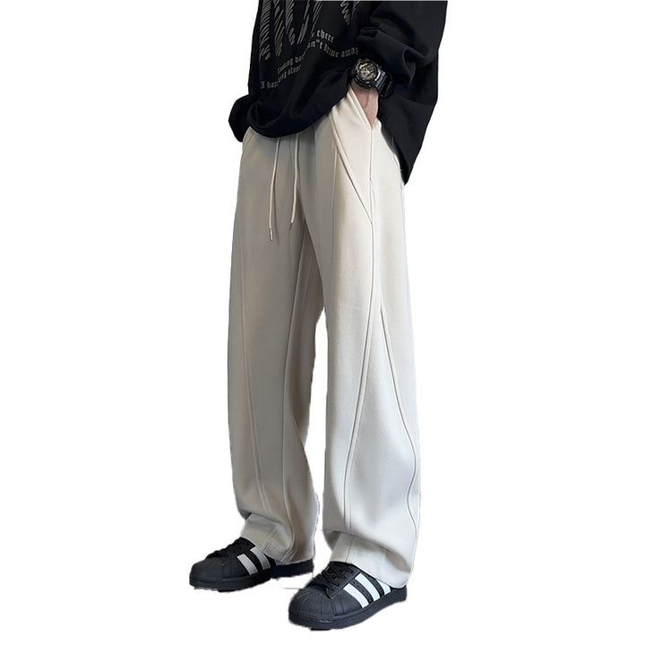 Herre Casual Relaxed Fit Fritidshose med elastisk talje og struktureret design Stilla