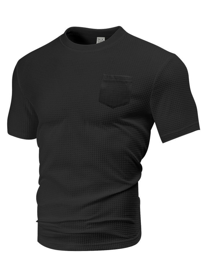 Herrer åndbar T-shirt med struktur Stilla