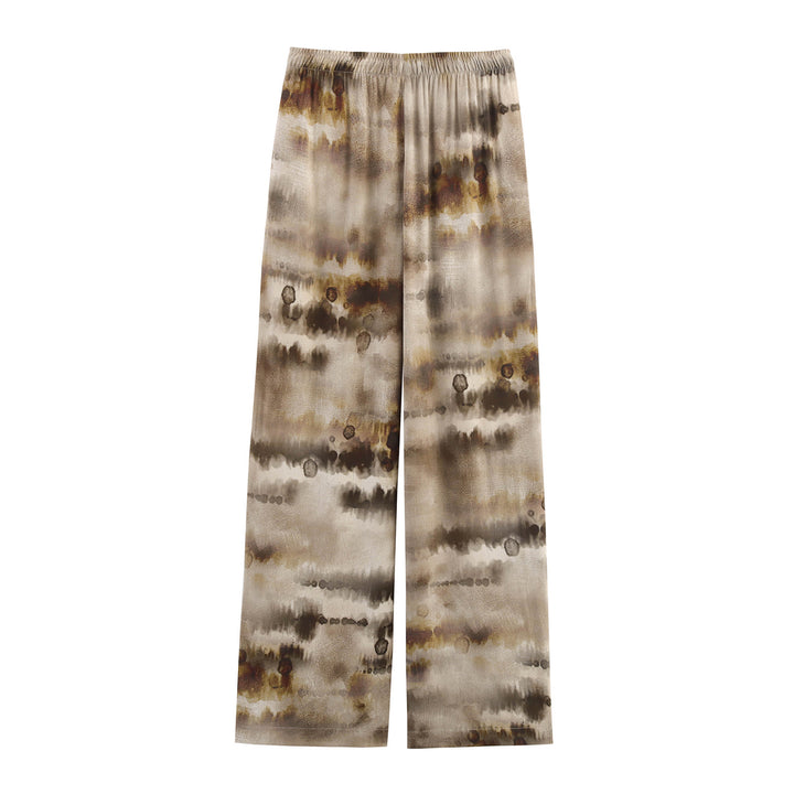 Femme Afslappet Fit Abstrakt Print Bukser Stilla