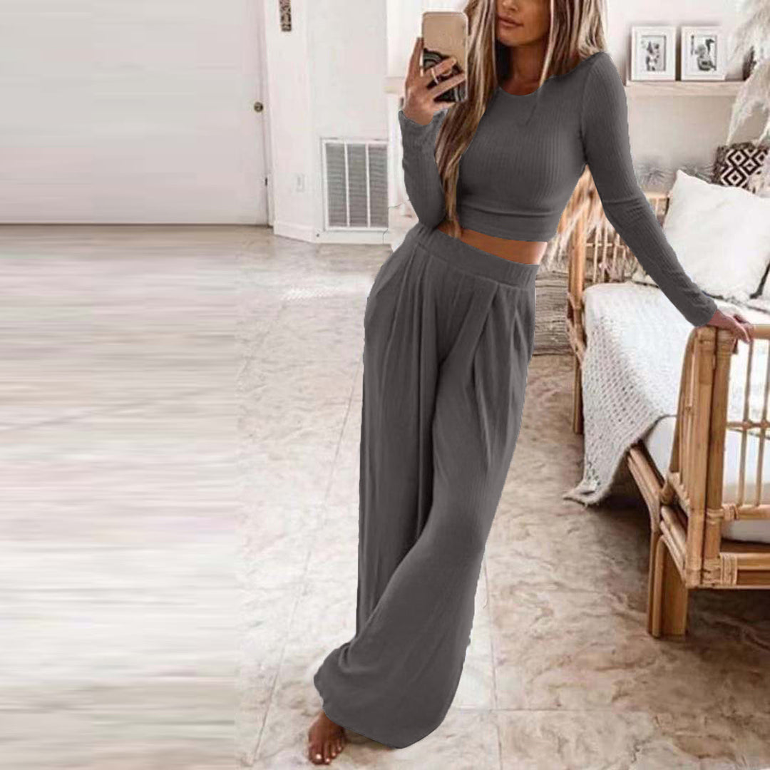 Damer Løst skåret Loungewear-sæt med lange ærmer og elastisk talje Stilla