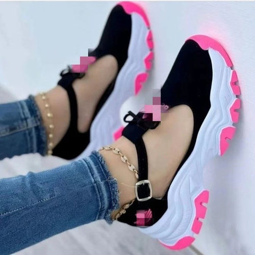 Dame Sporty Sneakers med justerbar rem og dæmpningsteknologi Stilla