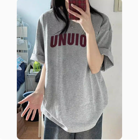 Dame Oversized T-shirt med grafisk tekst Stilla