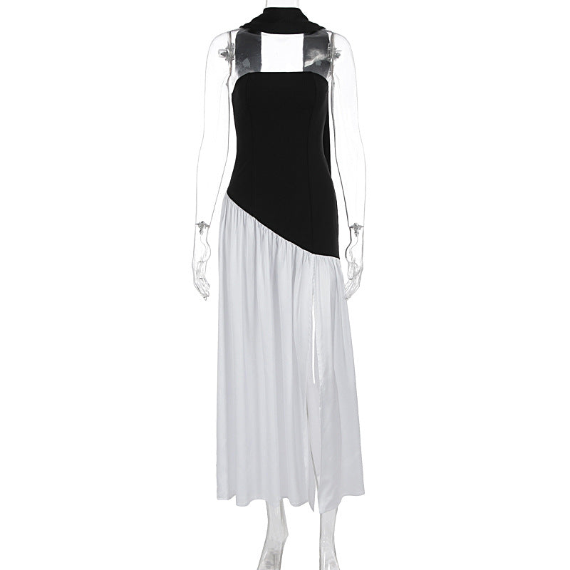 Dame Maxi-kjole med elegant off-shoulder design og asymmetrisk snit Skovae