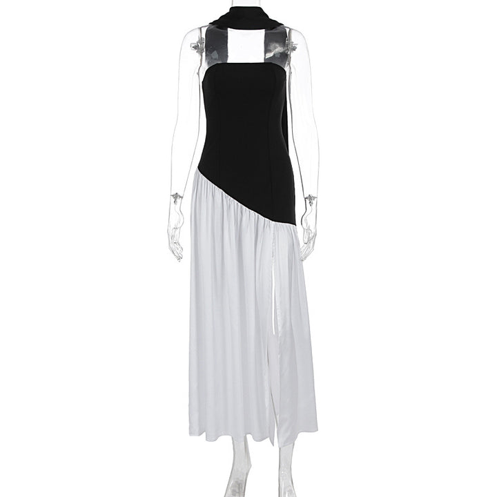 Dame Maxi-kjole med elegant off-shoulder design og asymmetrisk snit Skovae