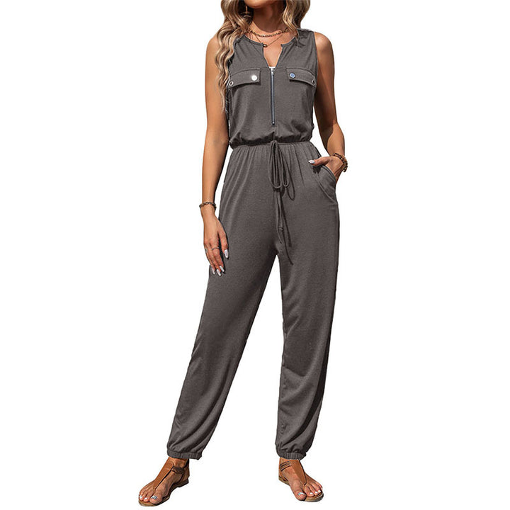 Dame jumpsuit med funktionelle lommer og moderne lynlås Stilla