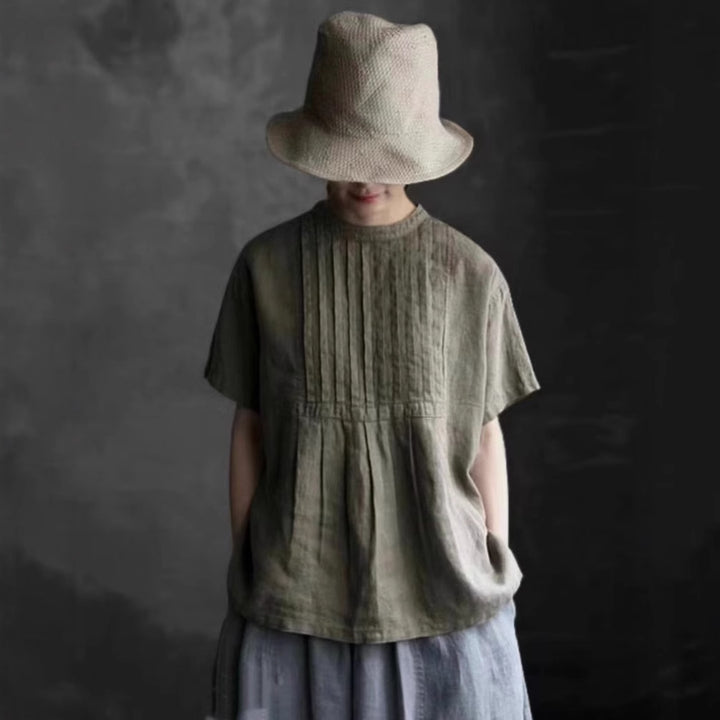 Dame Relaxed Fit Struktureret Tunika Top Stilla