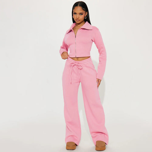 Dame Sporty To-delt med moderne Cropped-design og afslappede bukser Stilla