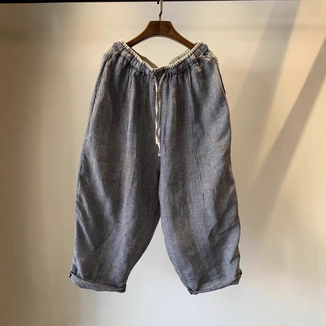Femme Locker-snit Åndbar Leinen Culottes Stilla