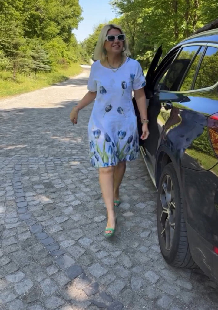 Dame sommerkjole med blomsterdesign og afslappet pasform Stilla