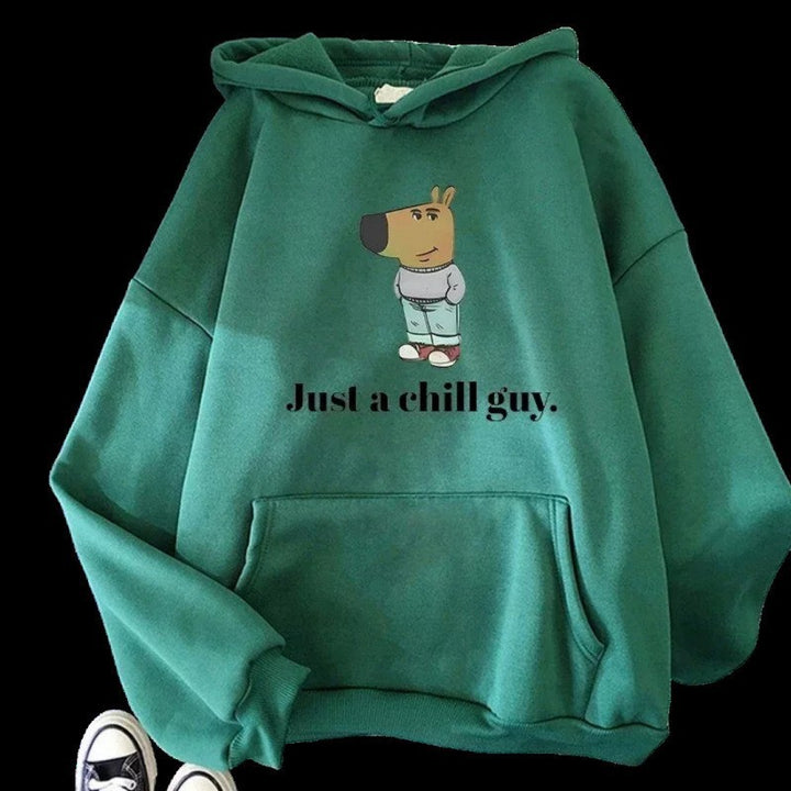 Kvinders hoodie med kreativt dyremotiv Skovae