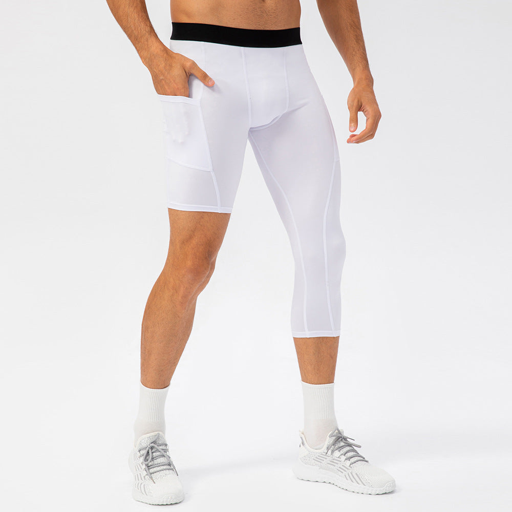 Herrer kompressions leggings med integrerede lommer og ergonomisk design Stilla