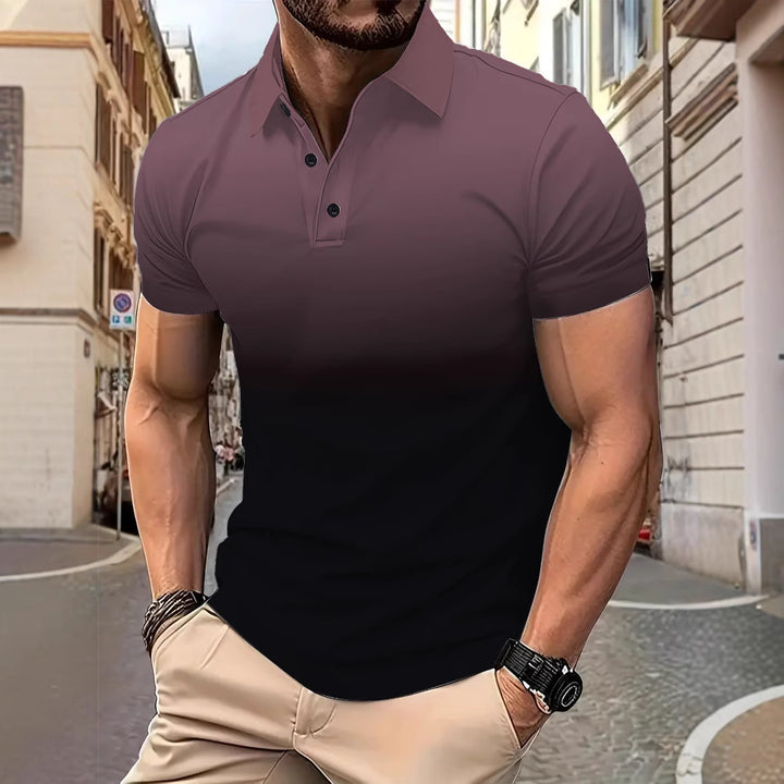 Herre poloshirt med farvegradient Stilla