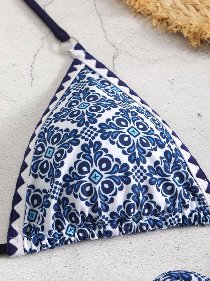 Femme Triangle Bikini Sæt med Sidebinding Stilla