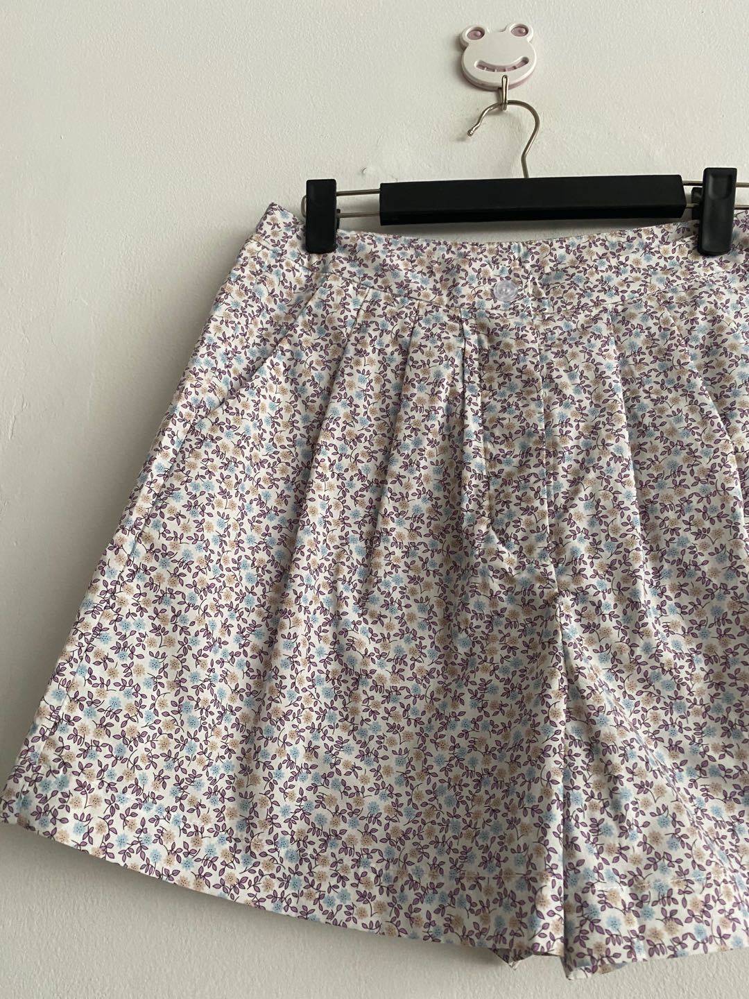 Dame shorts med blomstertryk og elastisk taljehøjde Stilla
